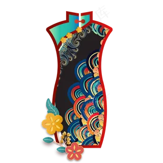 中国风国潮旗袍