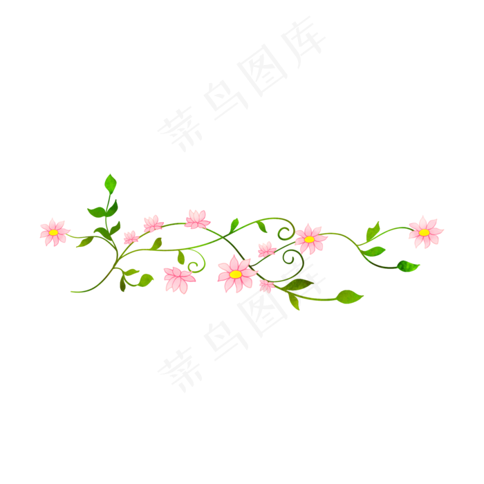 漂亮的花藤装饰插画