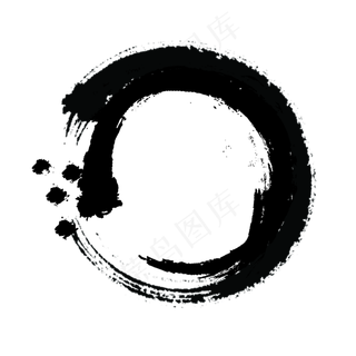 中国风笔刷墨圈