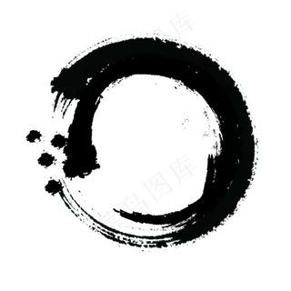 中国风笔刷墨圈