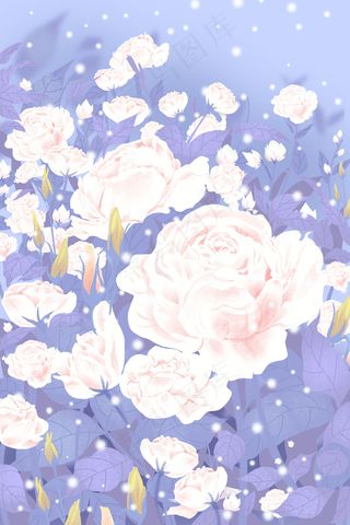 繁花紫色唯美简约花海