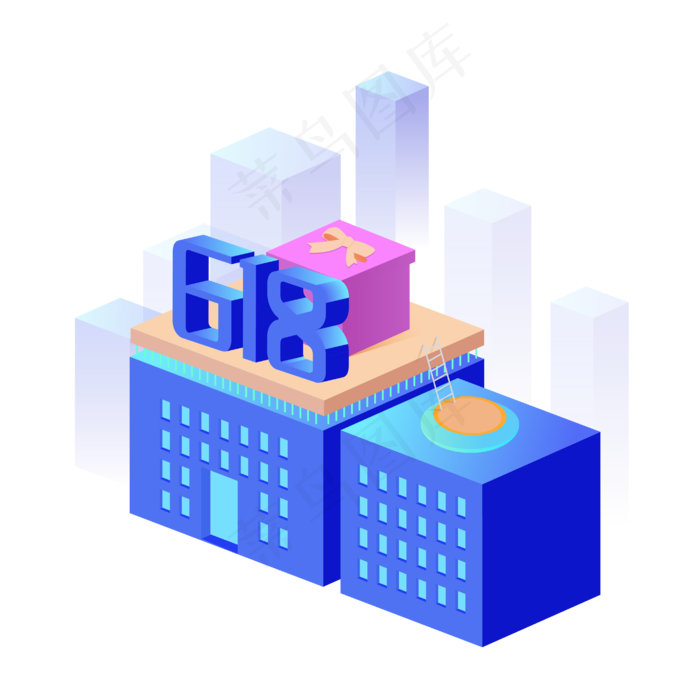 立体618活动大促装饰