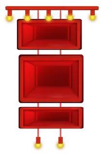 新年元旦跨年霓虹灯发光框,免抠元素