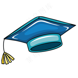 毕业季博士帽手绘博士帽