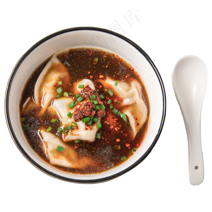 酸汤水饺和勺子,免抠元素