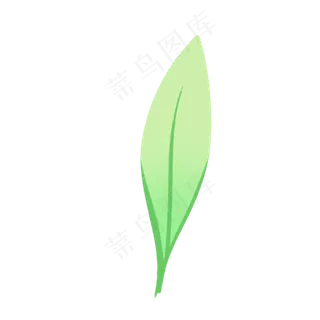 一片卡通叶子免抠图