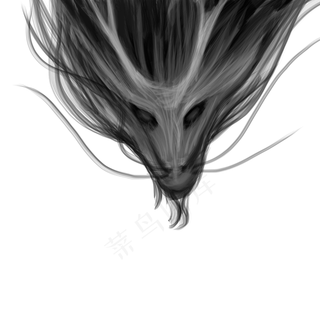 烟雾水墨效果中国龙,免抠元素