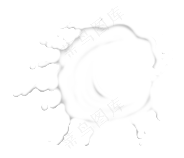 溅起的白色牛奶插画