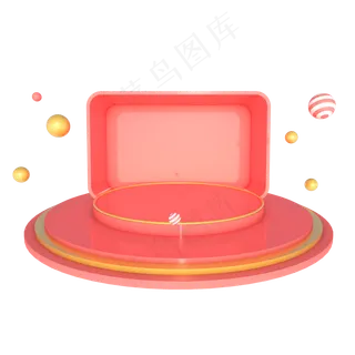 618电商几何舞台展台