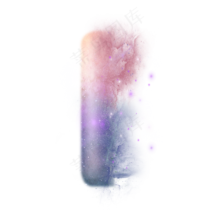 创意星空蓝色红色字母I,免抠元素艺术字