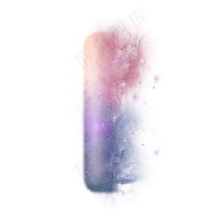 创意星空蓝色红色字母I,免抠元素艺术字