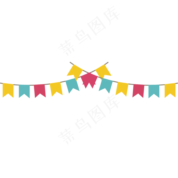 矢量彩旗,免抠元素(2362*2362px 72 dpi )ai矢量模版下载