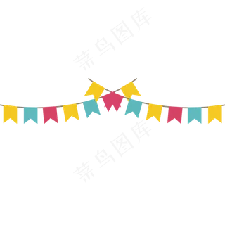 矢量彩旗,免抠元素