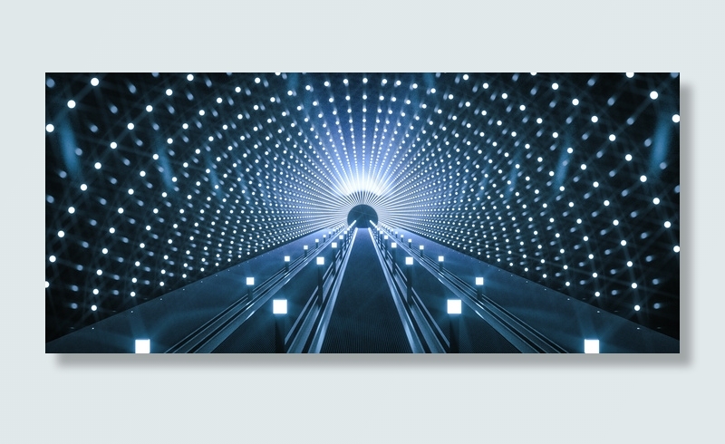 C4D立体简约隧道空间为了科技穿越通用