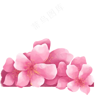 一堆粉红色花朵免抠图,免抠元素