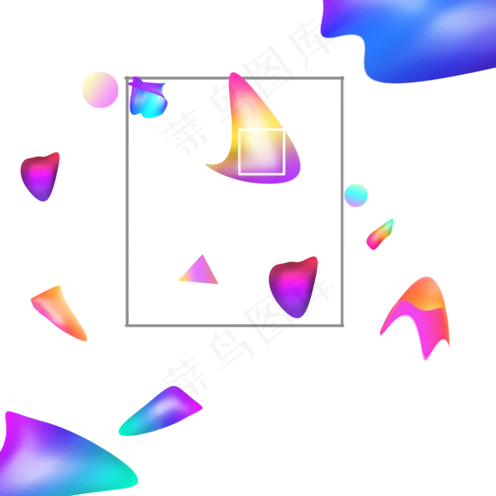 618电商流体渐变主题装饰素材(2000X2000(DPI:300))psd模版下载