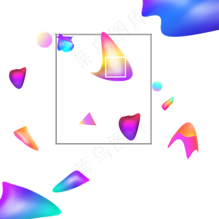 618电商流体渐变主题装饰素材