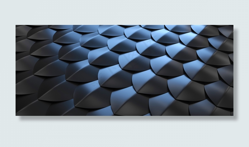 C4D黑色鳞片纹理背景