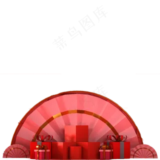 红色舞台,免抠元素