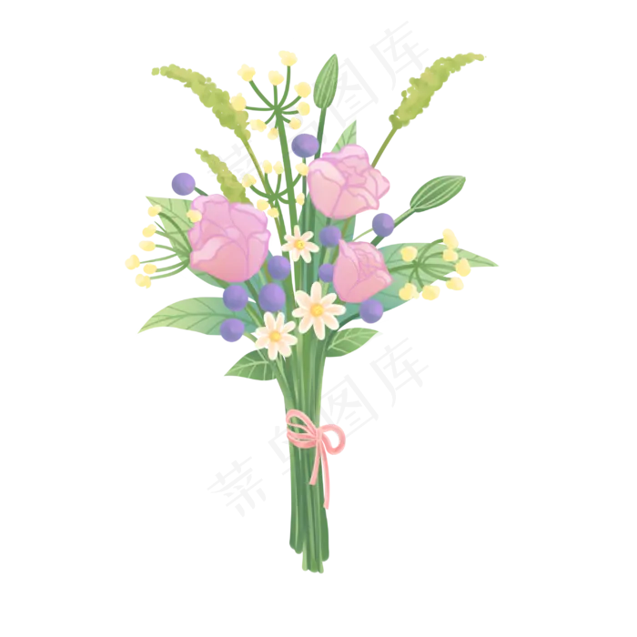 唯美清新情人节花束(3000X3000(DPI:149))psd模版下载