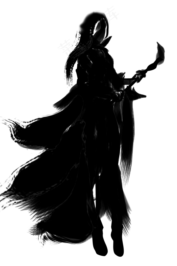 水墨古风练武人物