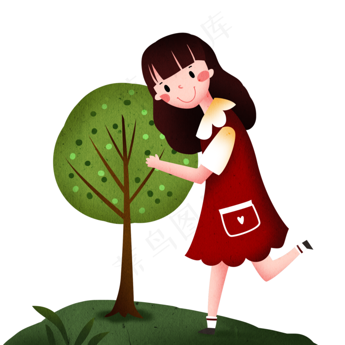 植树节漂亮的小女孩