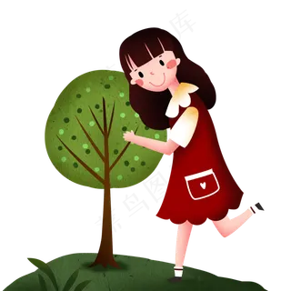 植树节漂亮的小女孩