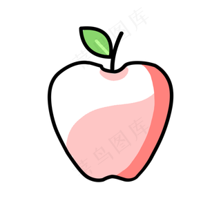 红色手绘苹果元素