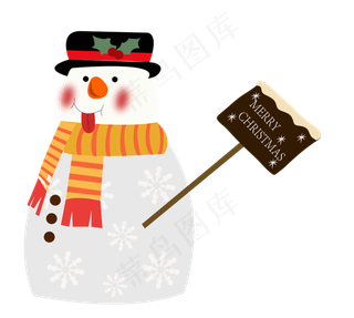 圣诞节圣诞风雪人png免费下载,免抠元素