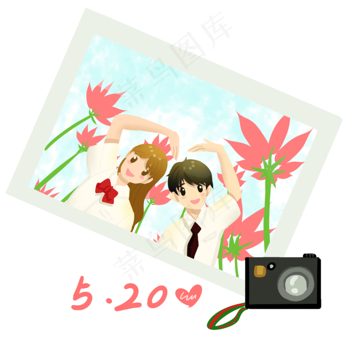 情侣照片(3000X3000(DPI:300))psd模版下载