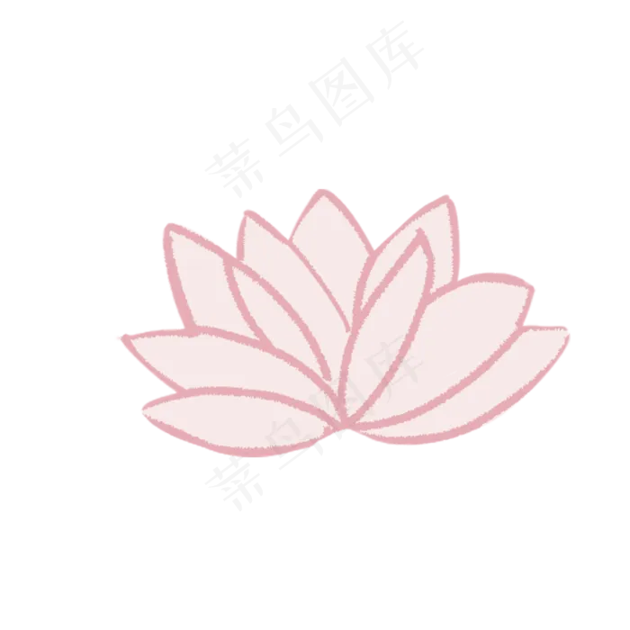 卡通荷花PNG下载(2000X2000(DPI:300))psd模版下载