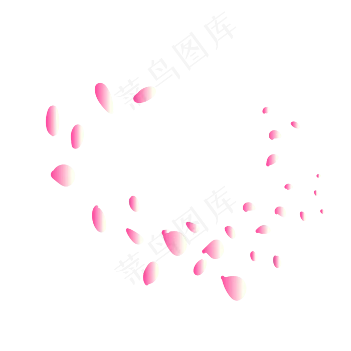 情节节玫瑰花瓣漂浮(2000X2000(DPI:300))ai矢量模版下载
