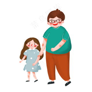 父爱如山卡通设计素材