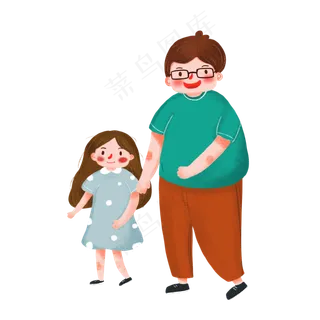 父爱如山卡通设计素材