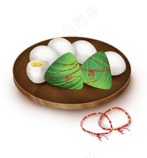 端午节鸭蛋和粽子