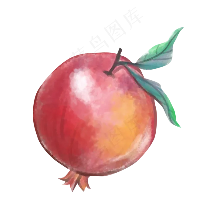 水果水彩石榴(2000X2000(DPI:300))psd模版下载