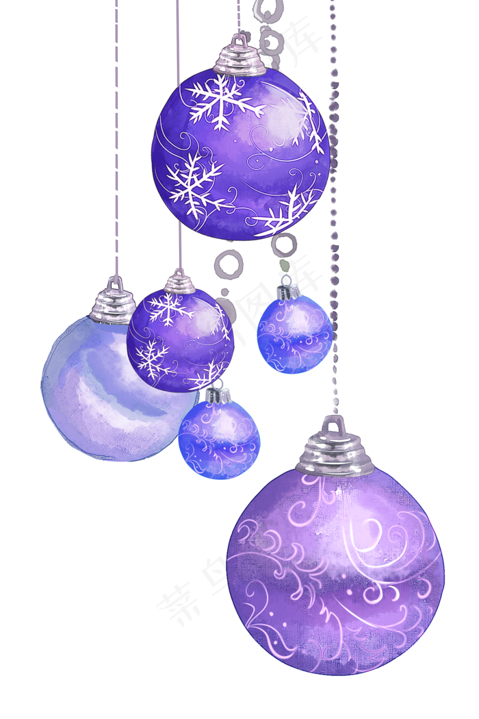 圣诞彩球,免抠元素