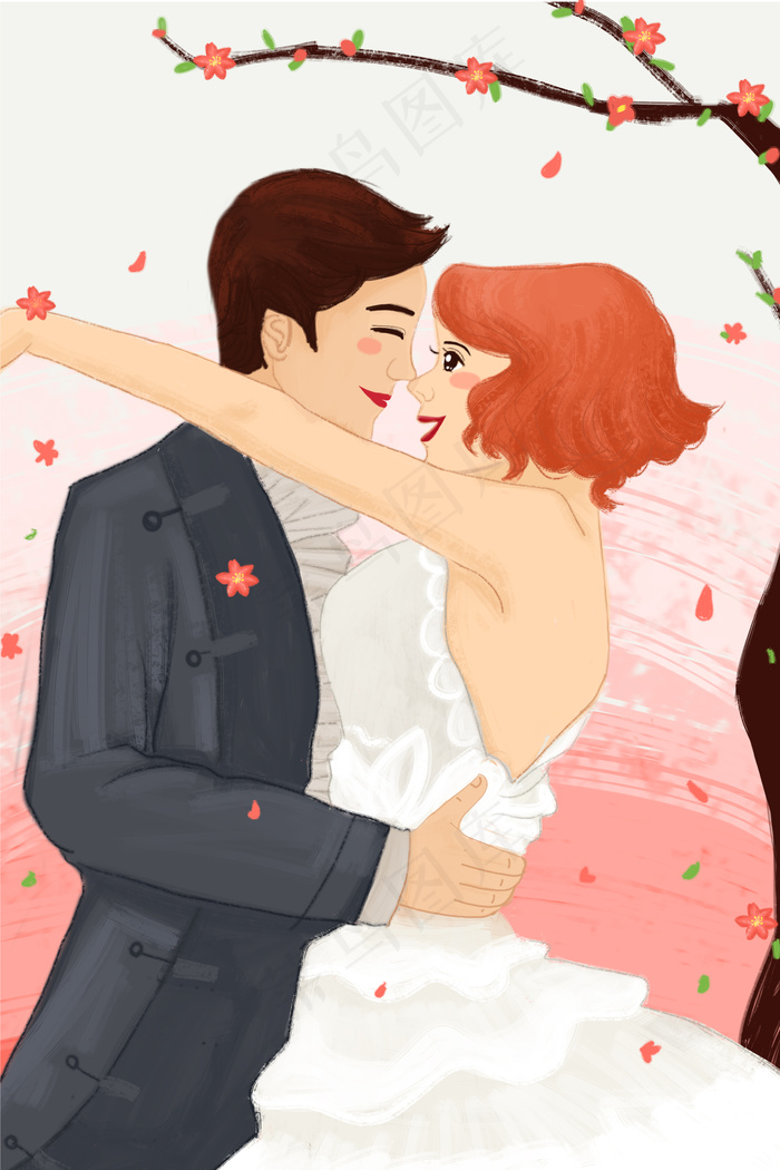 婚礼进行曲樱花树下华尔兹(3545X5315(DPI:300))psd模版下载