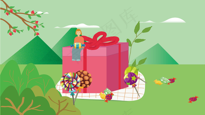 欢庆儿童节背景图