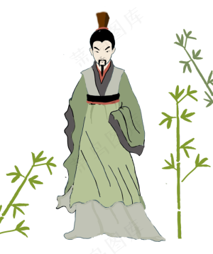 端午节人物屈原竹子