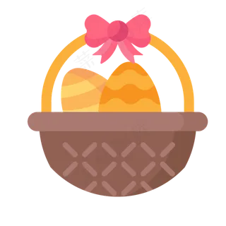 装鸡蛋的篮子矢量插画PNG