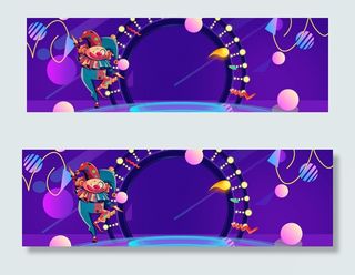 天猫4.1愚人节蓝色促销banner