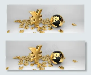 金融商业人民币符号与地球