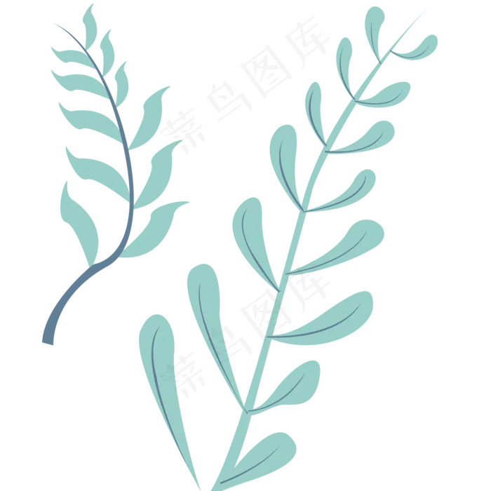 叶子绿色春季植物(2000X2000(DPI:300))psd模版下载