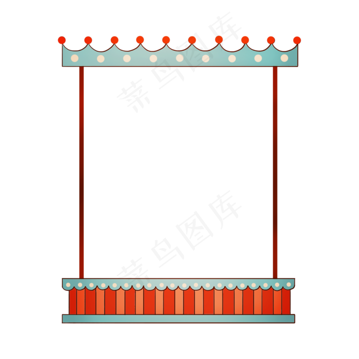 愚人节创意边框插画