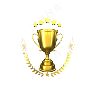 年终盛典金色奖杯,免抠元素