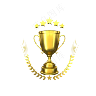 年终盛典金色奖杯,免抠元素