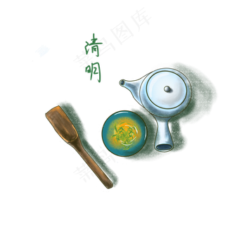 二十四节气清明茶明前龙井农历,免抠元素