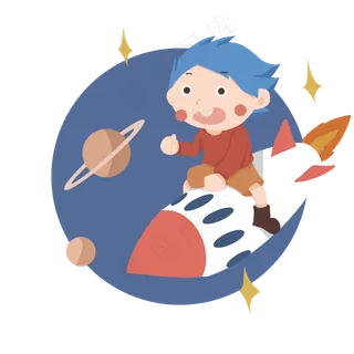 儿童节扁平风小孩