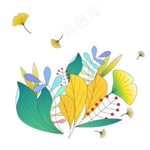 立秋泛黄树叶插艺